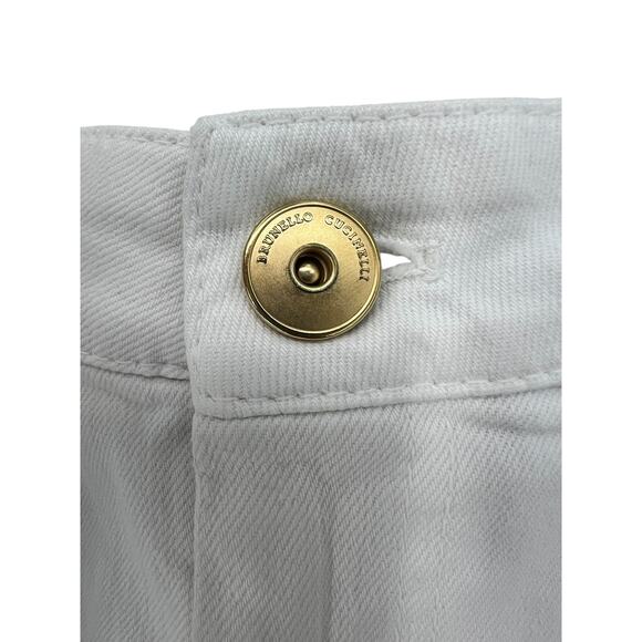 Brunello Cucinelli White Patch Pocket Utility Cotton Pants - Picture 6 of 14